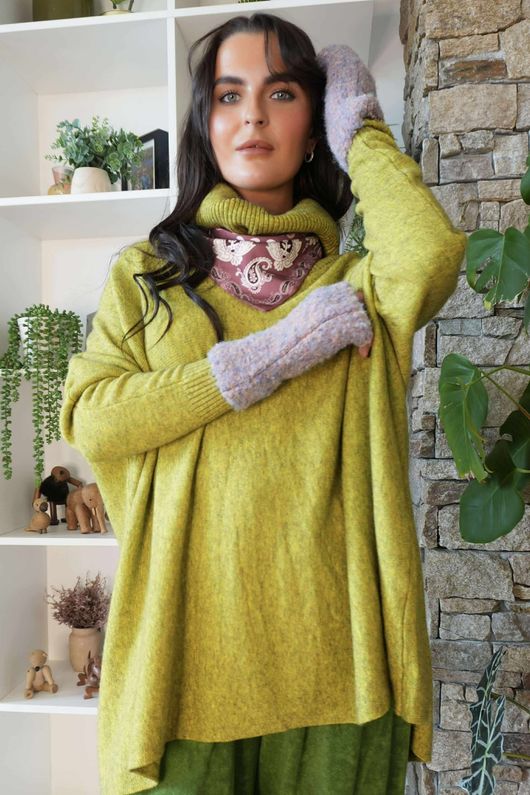 Beyond Terry Oversized Cowl Knit Geko Marl /33 =